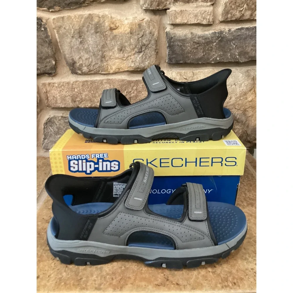 Skechers Hands Free Slip-ins Tresmen Reece Charcoal Mens 11 Extra Wide New